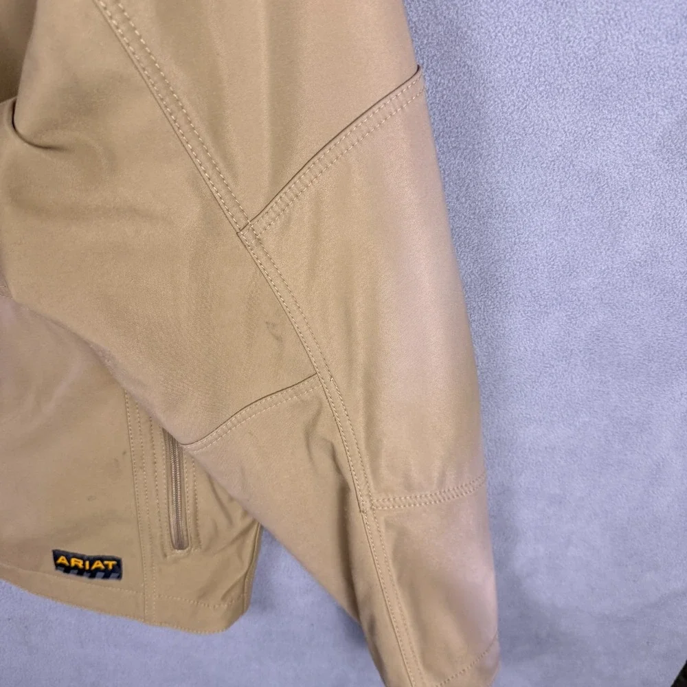 Ariat Rebar Jacket Mens Large Brown Softshell Full Zip Lined Workwear‎ Outdoor